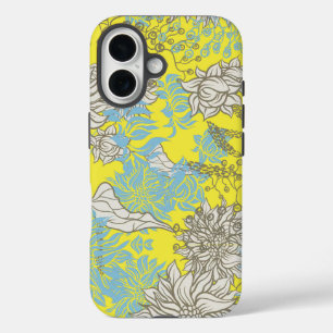 Funda iPhone 16 Moda elegante Flor silvestre amarillo