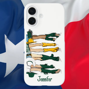 Funda iPhone 16 Moda Femenina de Texas Botín de Vaquero Dorado Ver
