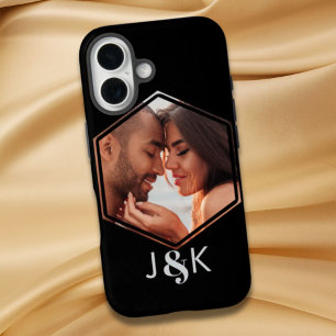 Funda iPhone 16 Moda geométrica Girlfriend Boyfriend Collage de fo