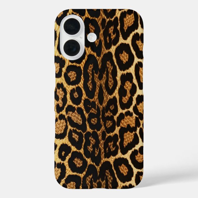 Funda iPhone 16 Moda Golden Leopard 🐆 (Reverso )