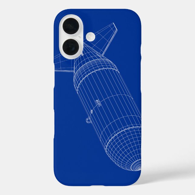 Funda iPhone 16 modelo 3D de bomba de gravedad nuclear (Reverso )