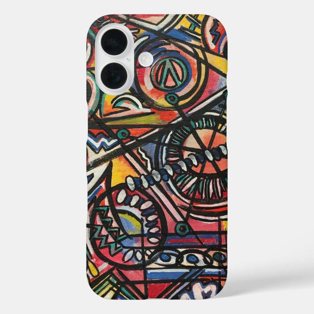 Funda iPhone 16 Modern Boho-Hand Painted Abstract Art (Reverso )