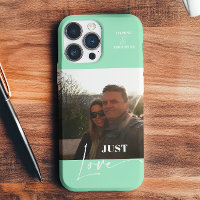 Moderna foto coloreada Mint Green