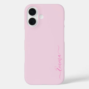 Funda iPhone 16 Moderna moda de impresión de niñas rosadas