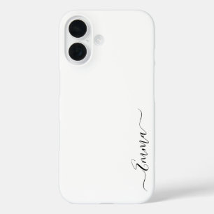 Funda iPhone 16 Moderna moda de impresión de White Girly