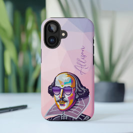 Funda iPhone 16 Moderna Moda de moda Geométrica rosa Shakespeare