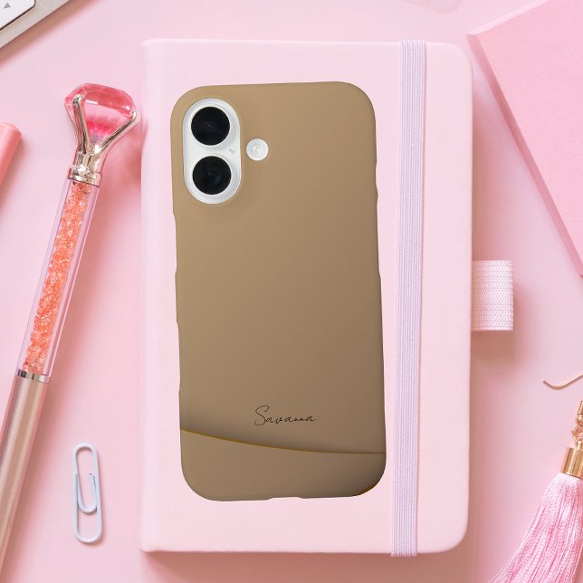 Funda iPhone 16 Moderna moda monogramada (Subido por el creador)
