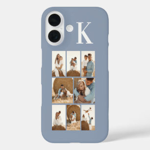 Funda iPhone 16 Moderno 8 Azul Polvoriento Azul Claro