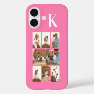 Funda iPhone 16 Moderno 8 Foto Rosa