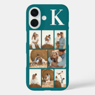Funda iPhone 16 Moderno 8 Foto Verde Acuario