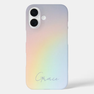 Funda iPhone 16 Moderno degradado giratorio arcoiris colorido