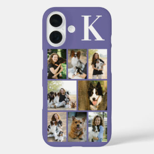 Funda iPhone 16 Moderno Foto Morado 8 Mascotas