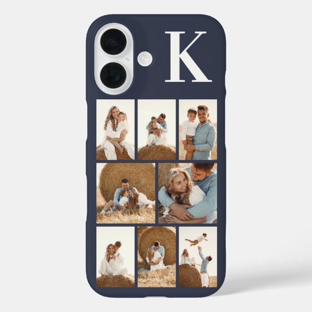 Funda iPhone 16 Moderno Gris 8 Fotos (Reverso )