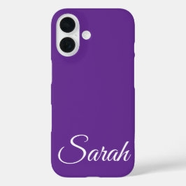 Funda iPhone 16 Moderno y elegante nombre personalizado clásico mo