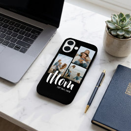Funda iPhone 16 Mom Established Modern Script Black 3 Photo