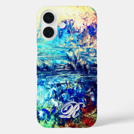Funda iPhone 16 Monograma abstracto artístico etéreo mágico