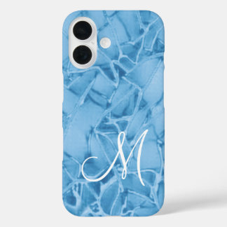Funda iPhone 16 Monograma azul