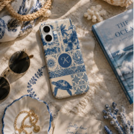 Funda iPhone 16 Monograma Costero de Tortuga Marina