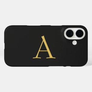 Funda iPhone 16 Monograma de color oro gris