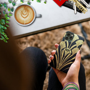 Funda iPhone 16 Monograma de fanáticos egipcios del oro negro de e