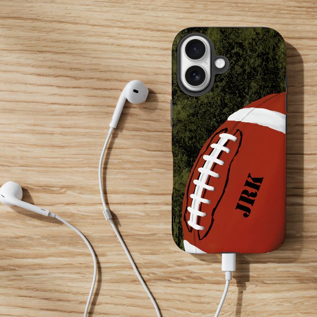 Funda iPhone 16 Monograma de fútbol (Subido por el creador)