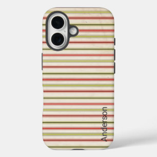 Funda iPhone 16 Monograma de línea retro elegante moderna