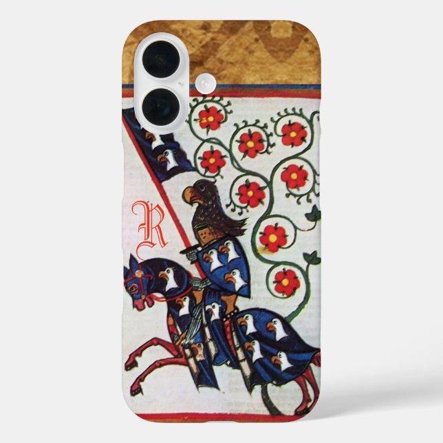 FUNDA iPhone 16 MONOGRAMA DE PARQUE MEDIEVAL DE BLUE KNIGHT (Reverso )