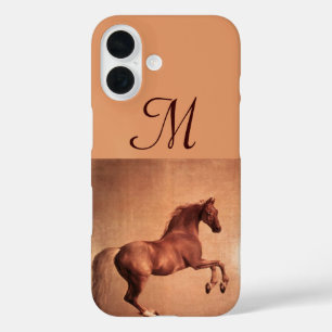 Funda iPhone 16 Monograma de pergamino RED HORSE