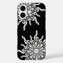 Monograma de tintorería Ornamental negra