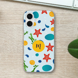 Funda iPhone 16 Monograma del personalizado de colchón de playa de