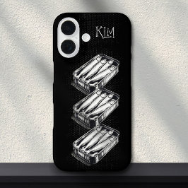 Funda iPhone 16 Monograma del Personalizado de dibujo de color sar