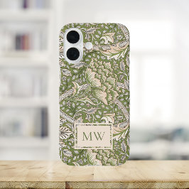 Funda iPhone 16 Monograma del Personalizado William Morris Windrus