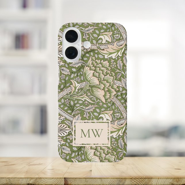 Funda iPhone 16 Monograma del Personalizado William Morris Windrus (Subido por el creador)