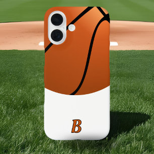 Funda iPhone 16 Monograma Deportivo de Baloncesto