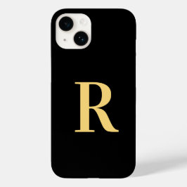 Funda iPhone 16 Monograma dorado negro