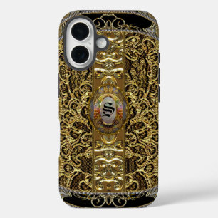 Funda iPhone 16 Monograma elegante de Calabria