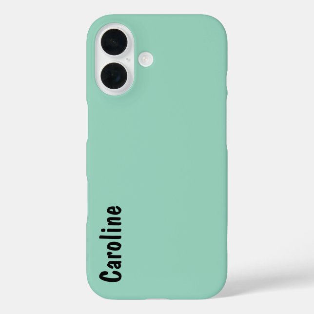 Funda iPhone 16 Monograma elegante de escritura de firma (Reverso )