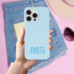 Funda iPhone 16 Monograma inicial azul Minimalista moderno<br><div class="desc">Crea tu propio estuche para iPhone personalizado con un nombre inicial personalizado en la tipografía minimalista moderna. Disponible en diversos colores y estilos.</div>