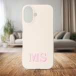 Funda iPhone 16 Monograma inicial Minimalista moderno<br><div class="desc">Crea tu propio estuche para iPhone personalizado con un nombre inicial personalizado en la tipografía minimalista moderna. Disponible en diversos colores y estilos.</div>