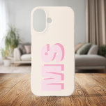 Funda iPhone 16 Monograma inicial moderno<br><div class="desc">Crea tu propio estuche para iPhone personalizado con un nombre inicial personalizado en tipografía moderna. Disponible en diversos colores y estilos.</div>