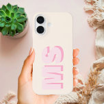 Funda iPhone 16 Monograma inicial moderno<br><div class="desc">Crea tu propio estuche para iPhone personalizado con un nombre inicial personalizado en tipografía moderna. Disponible en diversos colores y estilos.</div>