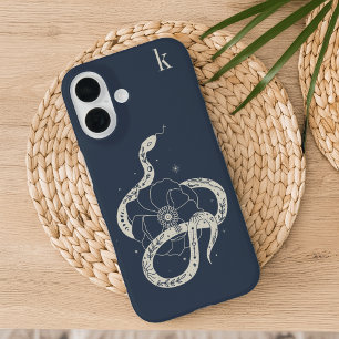Funda iPhone 16 Monograma místico de Ilustracion de serpiente botá