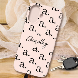 Funda iPhone 16 Monograma moderno minimo contemporáneo y elegante