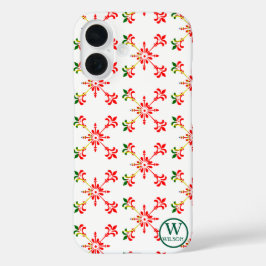 Funda iPhone 16 Monograma moderno Personalizado Portugal Tradición