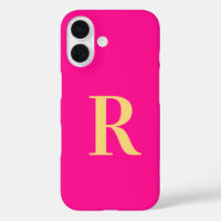 Monograma moderno rosa caliente