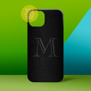Funda iPhone 16 Monograma para hombres con aspecto lineal
