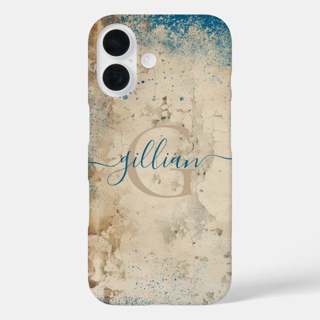 Funda iPhone 16 Monograma Personalizado  (Reverso )