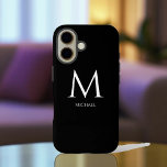 Funda iPhone 16 Monograma simple minimalista<br><div class="desc">Este funda del iPhone 16 combina simplicidad y estética moderna para un aspecto elegante y sofisticado. Diseñado para aquellos que aprecian la elegancia subestimada, el diseño presenta un monograma minimalista con una fuente limpia y contemporánea, con el nombre claramente mostrado debajo del monograma. La disposición garantiza un toque personal elegante,...</div>