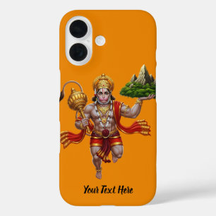 Funda iPhone 16 Montaña de elevación de vuelo Lord Hanuman
