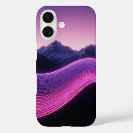 Funda iPhone 16 Montañas de Olas Retro